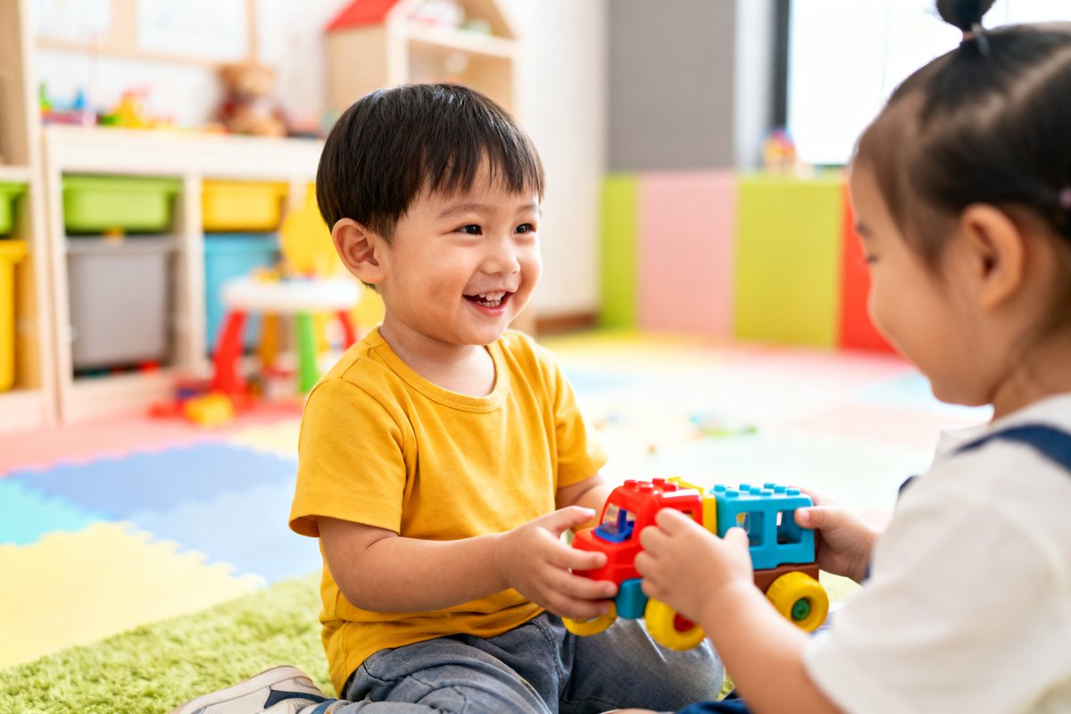 Help your toddler build social skills through guided playdates, sharing exercises, and gentle encouragement of peer interactions.